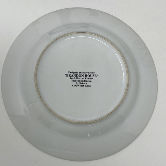 Country Life Plate Brandon House Sakura with Stand - Picture 3 of 4